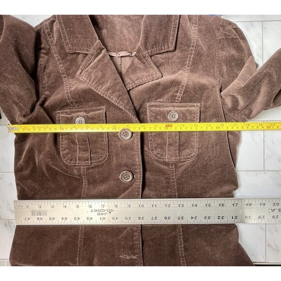 JKLA Corduroy Jacket Womens Cotton Stretch Brown US M Preppy Office Siren - Picture 12 of 13